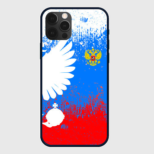 Чехол iPhone 12 Pro Я русский герб / 3D-Черный – фото 1
