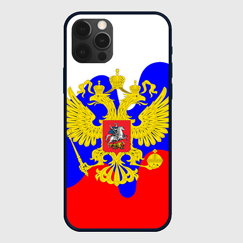 Чехол iPhone 12 Pro Герб россии герб / 3D-Черный – фото 1