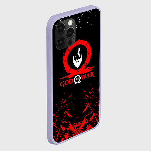 Чехол iPhone 12 Pro God of War Ragnarok герой лого / 3D-Светло-сиреневый – фото 2