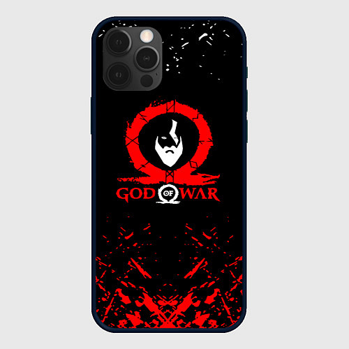 Чехол iPhone 12 Pro God of War Ragnarok герой лого / 3D-Черный – фото 1