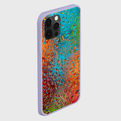 Чехол для iPhone 12 Pro Капли на стекле Vanguard pattern, цвет: 3D-светло-сиреневый — фото 2