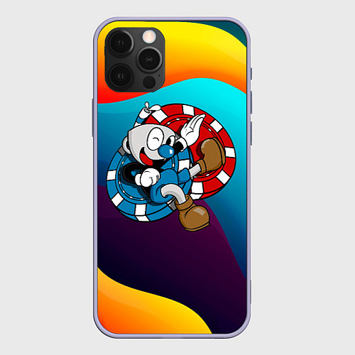 Чехол iPhone 12 Pro Cuphead Чашечки / 3D-Светло-сиреневый – фото 1