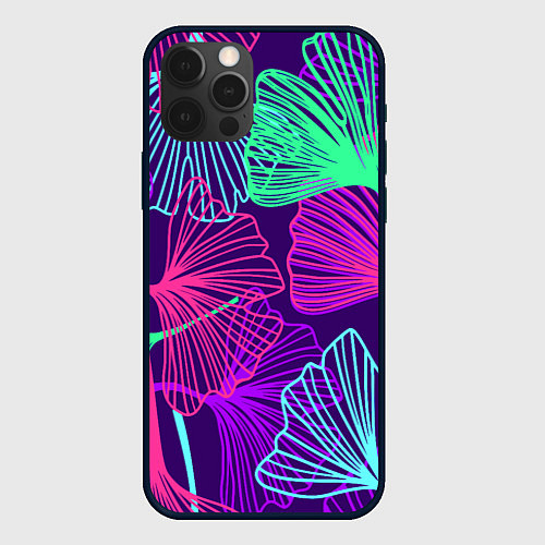 Чехол iPhone 12 Pro Neon color pattern Fashion 2023 / 3D-Черный – фото 1