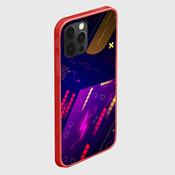 Чехол для iPhone 12 Pro Cyber neon pattern Vanguard, цвет: 3D-красный — фото 2