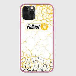 Чехол для iPhone 12 Pro Fallout 76 Жёлтая выжженная пустошь, цвет: 3D-малиновый
