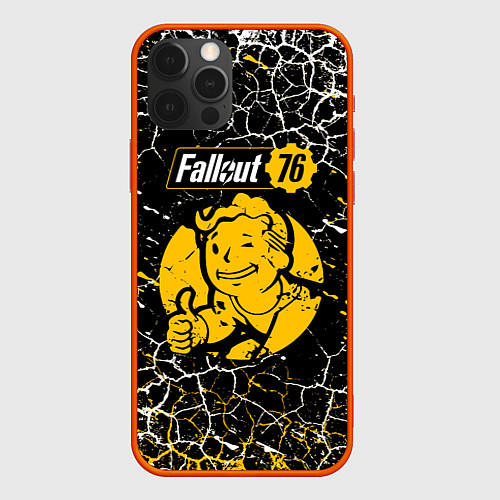 Чехол iPhone 12 Pro Fallout 76 bethesda / 3D-Красный – фото 1