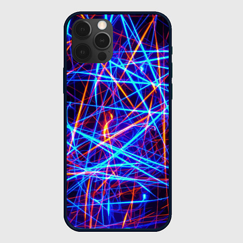 Чехол iPhone 12 Pro Neon pattern Fashion 2055 / 3D-Черный – фото 1