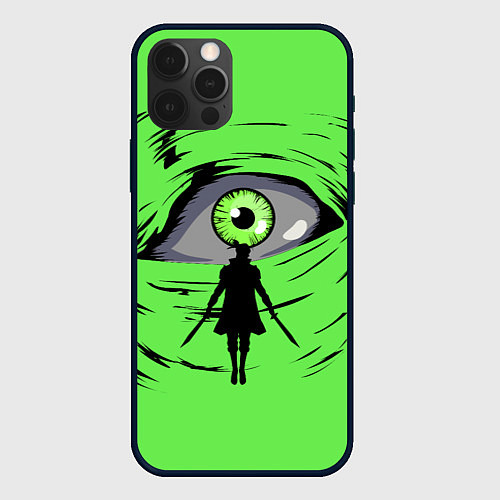 Чехол iPhone 12 Pro ГЛАЗ САМУРАЯ / 3D-Черный – фото 1
