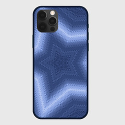Чехол iPhone 12 Pro Синий звездный современный узор