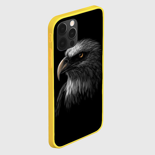 Чехол iPhone 12 Pro Голова хищного орла / 3D-Желтый – фото 2