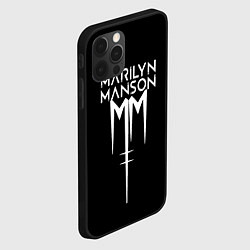 Чехол для iPhone 12 Pro Marilyn manson rock n roll, цвет: 3D-черный — фото 2