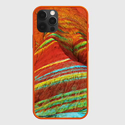 Чехол iPhone 12 Pro Знаменитые разноцветные горы Китай