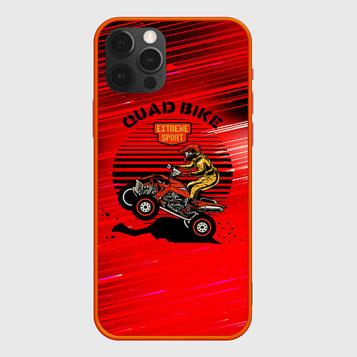 Чехол iPhone 12 Pro QUAD BIKE Квадроцикл / 3D-Красный – фото 1