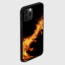 Чехол для iPhone 12 Pro Огонь Стихия, цвет: 3D-черный — фото 2