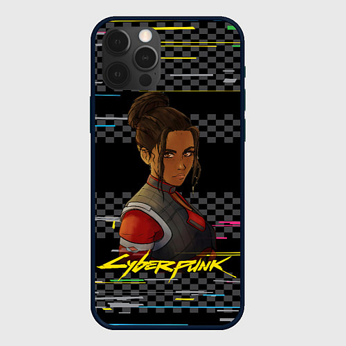 Чехол iPhone 12 Pro Cyberpunk2077 Panam / 3D-Черный – фото 1