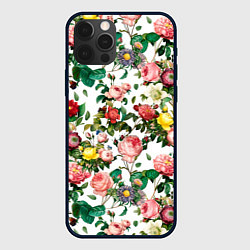 Чехол iPhone 12 Pro Узор из летних роз Summer Roses Pattern