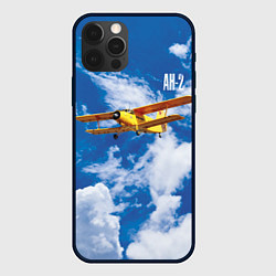 Чехол для iPhone 12 Pro Гражданский самолет Ан-2, цвет: 3D-черный