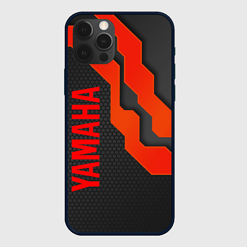 Чехол iPhone 12 Pro YAMAHA ЯМАХА - БРОНЯ / 3D-Черный – фото 1