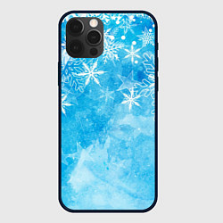 Чехол iPhone 12 Pro Новогодние снежинки