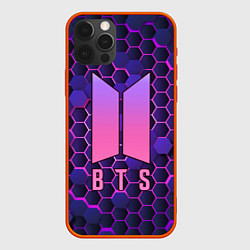 Чехол для iPhone 12 Pro BTS СОТЫ, цвет: 3D-красный