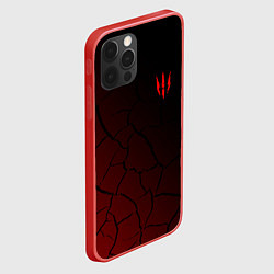 Чехол для iPhone 12 Pro THE WITCHER КОГОТЬ ТРЕЩИНЫ, цвет: 3D-красный — фото 2