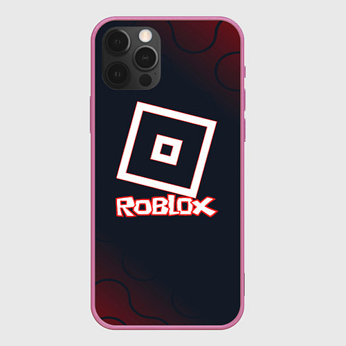 Чехол iPhone 12 Pro Roblox : logo / 3D-Малиновый – фото 1