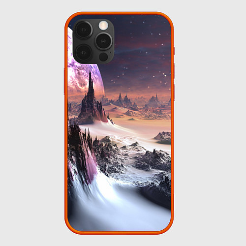 Чехол iPhone 12 Pro Cosmic fantasy art / 3D-Красный – фото 1