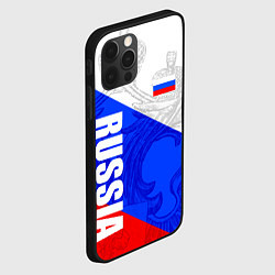 Чехол для iPhone 12 Pro RUSSIA - SPORTWEAR - ТРИКОЛОР, цвет: 3D-черный — фото 2