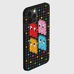 Чехол для iPhone 12 Pro Pac-man пиксели, цвет: 3D-черный — фото 2