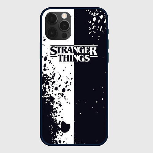 Чехол iPhone 12 Pro STRANGER THINGS ОЧЕНЬ СТРАННЫЕ ДЕЛА ДВА ЦВЕТА / 3D-Черный – фото 1