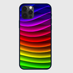 Чехол iPhone 12 Pro Color line neon pattern Abstraction Summer 2023