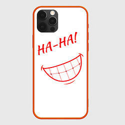 Чехол для iPhone 12 Pro Злобный смех, цвет: 3D-красный