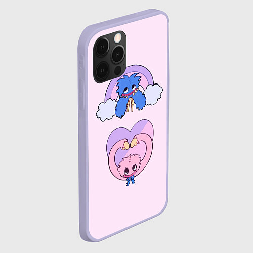 Чехол iPhone 12 Pro POPPY PLAYTIME - KISSY MISSY - HAGGY WAGGY / 3D-Светло-сиреневый – фото 2