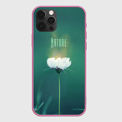 Чехол для iPhone 12 Pro Природа - цветок, цвет: 3D-малиновый