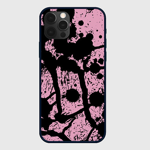 Чехол iPhone 12 Pro Кляксы Авангард Узор Blots Vanguard Pattern / 3D-Черный – фото 1
