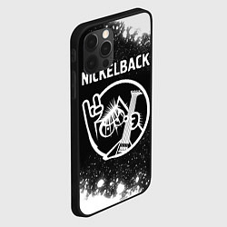 Чехол для iPhone 12 Pro Nickelback КОТ Брызги, цвет: 3D-черный — фото 2