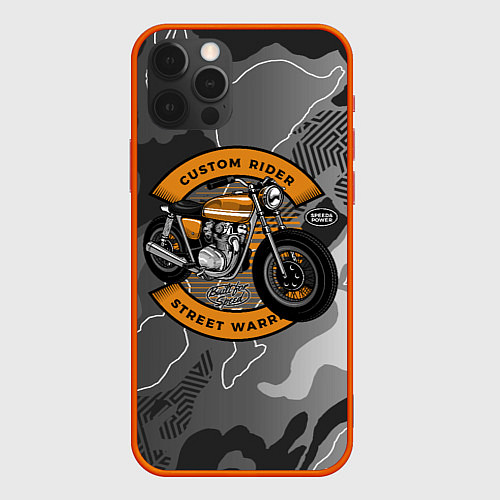 Чехол iPhone 12 Pro Moto-sport Мотоцикл / 3D-Красный – фото 1