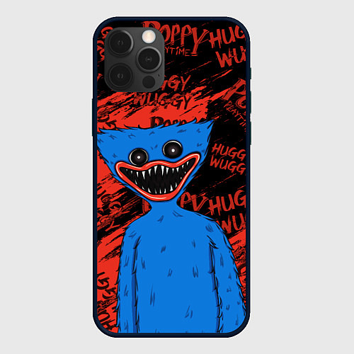 Чехол iPhone 12 Pro ХАГГИ ВАГГИ - HUGGY WUGGY - СИНИЙ МОНСТР / 3D-Черный – фото 1