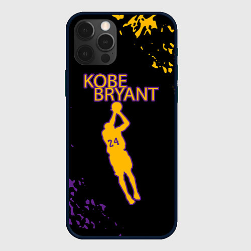 Чехол iPhone 12 Pro Kobe Bryant Баскетболист 24 / 3D-Черный – фото 1