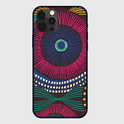 Чехол для iPhone 12 Pro Африка Орнамент, цвет: 3D-черный
