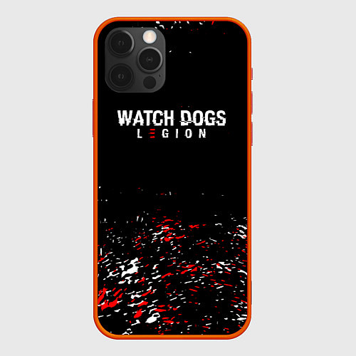 Чехол iPhone 12 Pro Watch Dogs 2 Брызги красок / 3D-Красный – фото 1