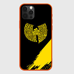 Чехол для iPhone 12 Pro Wu-tang clan логотип, цвет: 3D-красный