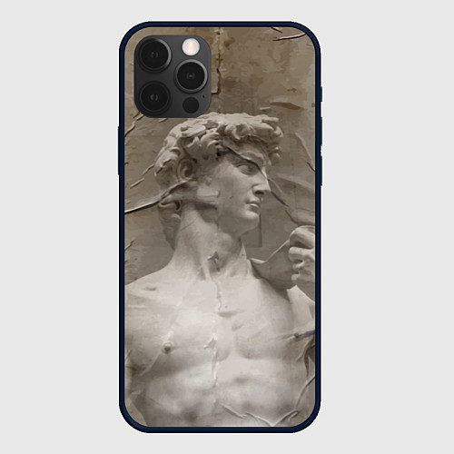 Чехол iPhone 12 Pro Микеланджело Буонарроти Давид Пост-арт Michelangel / 3D-Черный – фото 1