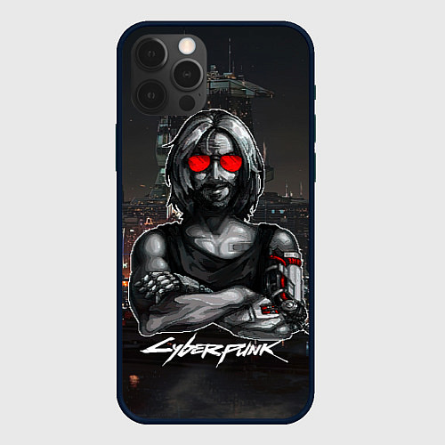 Чехол iPhone 12 Pro Pixel Johnny / 3D-Черный – фото 1