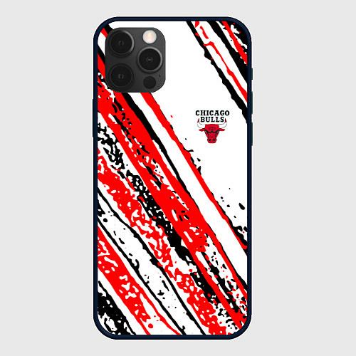 Чехол iPhone 12 Pro CHICAGO BULLS ЧИКАГО БУЛЛС / 3D-Черный – фото 1