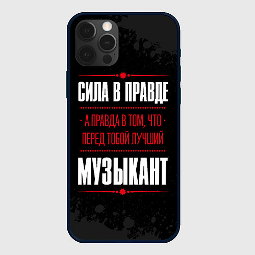Чехол iPhone 12 Pro Музыкант Правда / 3D-Черный – фото 1