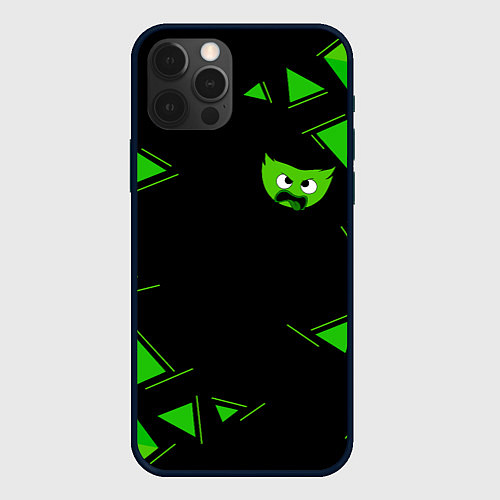 Чехол iPhone 12 Pro GreenMini HuggyWuggyPoppy Playtime / 3D-Черный – фото 1