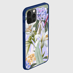 Чехол для iPhone 12 Pro Цветы Фиолетовые Дикие Джунгли, цвет: 3D-тёмно-синий — фото 2