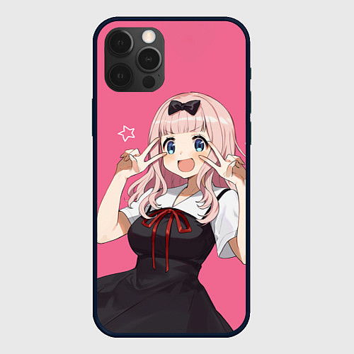 Чехол iPhone 12 Pro Чика на позитиве / 3D-Черный – фото 1