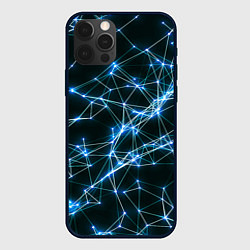 Чехол для iPhone 12 Pro Нейронная сеть - фон, цвет: 3D-черный